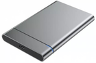 Kieszeń zewnętrzna iBOX HD-06 na SSD 2,5" SATA USB Type-C 3.1 Srebrna (IEUHDD6)