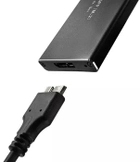 Зовнішня кишеня Qoltec для SSD M.2 SATA Black - зображення 2