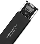 Зовнішня кишеня Qoltec для SSD M.2 SATA Black - зображення 3