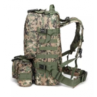 Рюкзак тактический Tactical Backpack B08 Штурмовой походный военный с подсумками 55 л Пиксель - изображение 3