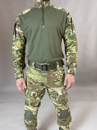 Військова форма Tactic CORD, тактичний костюм (убакс із налокітниками + штани з наколінниками), мультикам 48 - зображення 5
