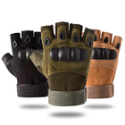 Тактические беспалые перчатки митенки, Песочный, М - изображение 8