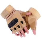 Тактические беспалые перчатки митенки, Песок, XL - изображение 3
