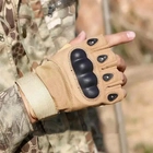 Тактические беспалые перчатки митенки, Песок, XL - изображение 6