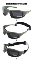 Тактические очки Daisy X7 олива с защитными поликарбонатными линзами - изображение 5
