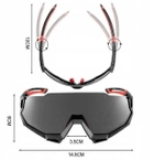 Тактичні захисні окуляри ROCKBROS White 10132. 5 лінз/окулярів поляризаційні UV400 велосипедні окуляри.тактичні - зображення 2