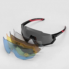 Тактичні захисні окуляри ROCKBROS White 10132. 5 лінз/окулярів поляризаційні UV400 велосипедні окуляри.тактичні - зображення 5