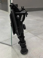 Стрілецькі сошки KONUS BIPOD, гумові насадки на ніжки, висота 15-22 см на планку Weaver/Picatinny - изображение 6