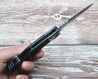 Нож складной туристический для рыбалки и охоты Browning нож с стропорезом и стеклобоем DA167 Черный - изображение 5