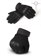 Тактичні Рукавиці Tactical Gloves PRO закриті рукавички чорні розмір M - зображення 8