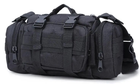 Тактическая штурмовая наплечная поясная модульная сумка Molle M-03G 10л Black - изображение 1