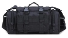 Тактическая штурмовая наплечная поясная модульная сумка Molle M-03G 10л Black - изображение 8
