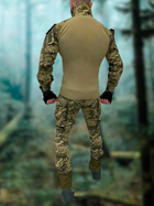 Тактический костюм пиксель ВСУ Штурмовая боевая рубашка,армейская форма, брюки с наколенниками пиксель, размер 3XL - изображение 2