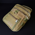 Тактическая сумка через плечо SILVER KNIGHT Военная 23 х 20 см Оксфорд 900D Хаки (TY-432) - изображение 7