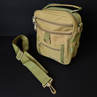 Тактическая сумка через плечо SILVER KNIGHT Военная 23 х 20 см Оксфорд 900D Хаки (TY-432) - изображение 9