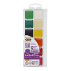 Краска акварельна 12кольорів ZB.6584 CLASSIC пластиковий корпус, без кисточки KIDS Line ZiBi (12)