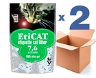Наповнювач для котячого туалету силикагелевий Eticat 7.6Lx2шт(15.2L)