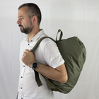 Тактический рюкзак-баул, мешок армейский Melgo на 25 л олива из Oxford 600 Flat - изображение 4
