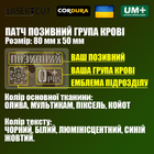 Шеврон на липучці Laser Cut UMT Прізвище / позивний, група крові, знак підрозділу розмір 80х50мм Люмінісцентний (світиться в темряві) / Піксель - зображення 5