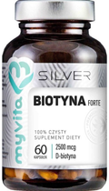 Добавка харчова Myvita Silver Біотин 100% 2500 мкг 60 капсул (5903021590275) - зображення 1