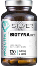 Myvita Silver Biotyna 100% 2500 mcg 120 kapsułek (5903021590282) - obraz 1
