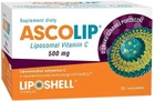 Харчова добавка Ascolip Ліпосомальний вітамін С 500 мг Смородина 30 саше (5907480721980) - зображення 1