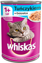 Вологий корм для дорослих кішок Whiskas Adult Tuna - банка 400 г (5900951017575) - зображення 1