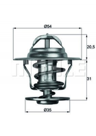 Термостат MAHLE TX 13 92D MAHLE (TX1392D)