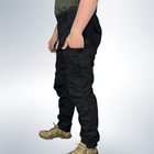 Чоловічі штани тактичні літні для силових підрозділів ріп стоп 56 Чорний - зображення 4
