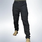 Чоловічі штани тактичні літні для силових підрозділів ріп стоп 56 Чорний - зображення 7