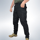 Чоловічі штани тактичні літні для силових підрозділів ріп стоп 54 Чорний - зображення 5