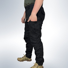 Чоловічі штани тактичні літні для силових підрозділів ріп стоп 58 Чорний - зображення 4