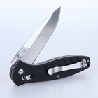 Нож складной Ganzo G738 (длина: 210мм, лезвие: 89мм, сатин), черный - изображение 3
