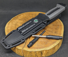 Нескладной тактический нож Colunbia туристический охотничий армейский нож с чехлом, огниво и точилка (4058A) - изображение 3