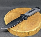 Нескладной тактический нож Colunbia туристический охотничий армейский нож с чехлом, огниво и точилка (4058A) - изображение 12