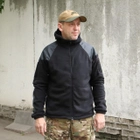 Флісова тактична куртка з капюшоном Шерман чорний розмір 56 (926) - изображение 1