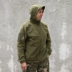 Флісова тактична кофта. Куртка флісова з капюшоном Шерман олива розмір 52 (926) - изображение 1