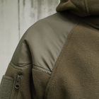 Флісова тактична куртка з капюшоном Шерман олива розмір 62 (926) - зображення 4