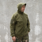 Флісова тактична кофта. Куртка флісова з капюшоном Шерман олива розмір 62 (926) - зображення 1