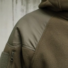 Флісова тактична куртка з капюшоном Шерман олива розмір 68 (926) - изображение 4