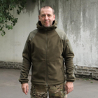 Флісова тактична куртка з капюшоном Шерман олива розмір 46 (926) - зображення 2