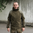 Флісова тактична куртка з капюшоном Шерман олива розмір 70 (926) - изображение 2
