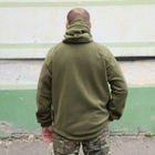 Флісова тактична кофта. Куртка флісова з капюшоном Шерман олива розмір 56 (926) - зображення 4
