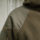 Флісова тактична куртка з капюшоном Шерман олива розмір 56 (926) - изображение 4