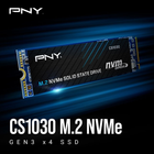 Dysk SSD PNY CS1030 500 GB NVMe M.2 2280 PCIe 3.0 x4 3D NAND (TLC) (M280CS1030-500-RB) - obraz 2