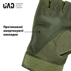 Перчатки тактические короткопалые с защитой костяшек Зевс UAD Олива L - изображение 9