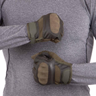 Тактичні рукавички із закритими пальцями Military Rangers BC-9877 колір: Оливковий, розмір: М - зображення 3