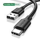 Кабель UGREEN (1 метр) 3A USB Type-C (черный, силиконовая оплетка)