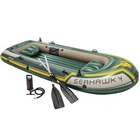 Чотиримісний надувний човен Intex 68351 Seahawk 4 Set, 351 х 145 см, (весла, ручний насос). 3-х камерна
