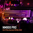 Dysk SSD Lexar NM800 Pro 1TB NVMe M.2 PCIe 4.0 x4 3D NAND (TLC) (LNM800P001T-RNNNG) - obraz 3